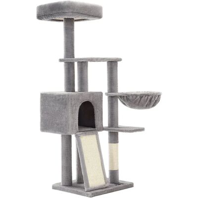 FEANDREA - Albero per Gatti 135 cm - Grigio Chiaro - Peluche FEANDREA - Albero per Gatti 135 cm - Grigio Chiaro - Peluche