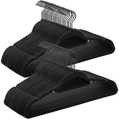 SONGMICS Black Velvet Clothes Hangers - 50 Pack SONGMICS Black Velvet Clothes Hangers - 50 Pack