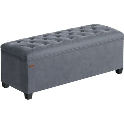 SONGMICS Pouf avec Pieds en Bois - Résistance 300 kg - Gris Ardoise - Publicité SONGMICS Pouf avec Pieds en Bois - Résistance 300 kg - Gris Ardoise - Publicité
