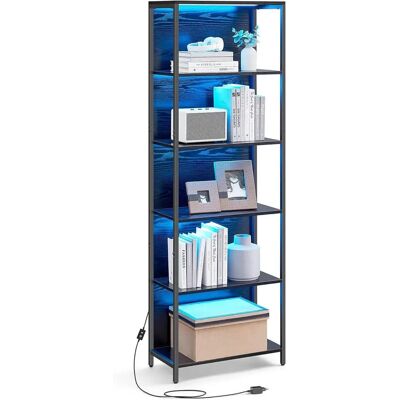 Scaffale in acciaio VASAGLE con luce LED - Spazio moderno Scaffale in acciaio VASAGLE con luce LED - Spazio moderno