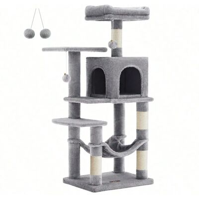Arbre à Chats Feandrea - 112cm, Avec Grotte et Hamac - Publicité Arbre à Chats Feandrea - 112cm, Avec Grotte et Hamac - Publicité