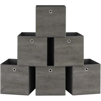 SONGMICS Misty Grey Storage Cubes - 6 pcs, 33L x 33W x 33H cm SONGMICS Misty Grey Storage Cubes - 6 pcs, 33L x 33W x 33H cm