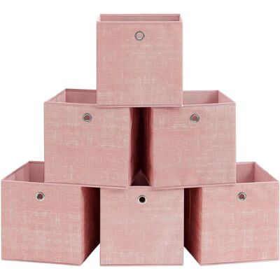 Set de Cutii de Depozitare SONGMICS - Roz Pastel - 33x33x33cm - Cutie de Depozitare Set de Cutii de Depozitare SONGMICS - Roz Pastel - 33x33x33cm - Cutie de Depozitare