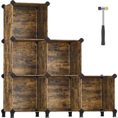 Scaffale modulare in plastica SONGMICS - Marrone Vintage Scaffale modulare in plastica SONGMICS - Marrone Vintage