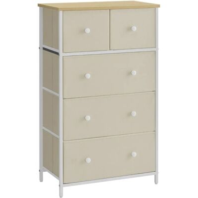 SONGMICS Camel Yellow Cream White Fabric Drawer Storage - Fabric Storage Unit SONGMICS Camel Yellow Cream White Fabric Drawer Storage - Fabric Storage Unit