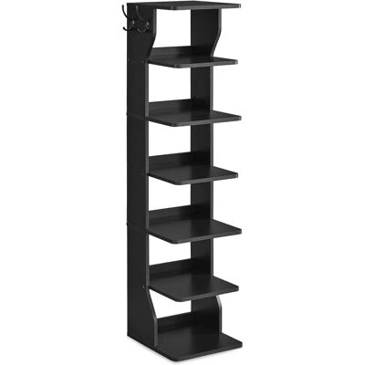 VASAGLE Slim Shoe Rack - Black - Shoe Rack VASAGLE Slim Shoe Rack - Black - Shoe Rack