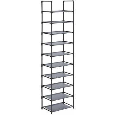 SONGMICS Schwarzes 10-Ebenen Schuhregal - Schuhorganizer SONGMICS Schwarzes 10-Ebenen Schuhregal - Schuhorganizer