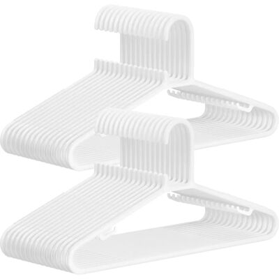 SONGMICS Appendiabiti in Plastica Bianchi Set 30 o 50 - Appendiabiti SONGMICS Appendiabiti in Plastica Bianchi Set 30 o 50 - Appendiabiti