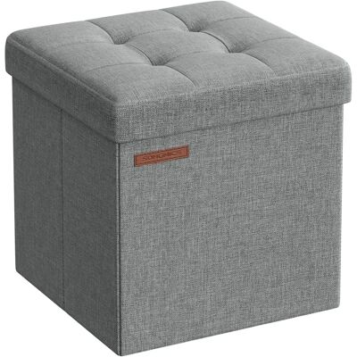 SONGMICS Banc de rangement pliable gris clair - Banc de rangement SONGMICS Banc de rangement pliable gris clair - Banc de rangement