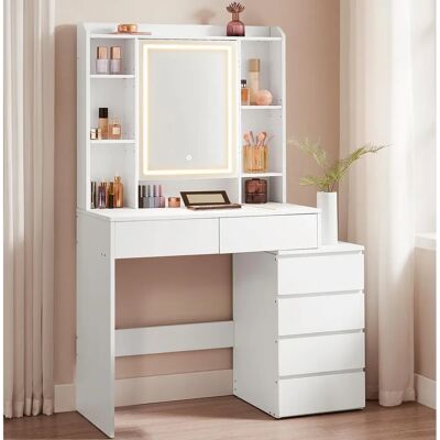 Tavolo da trucco LED Nuvola Bianca VASAGLE con luminosità regolabile Tavolo da trucco LED Nuvola Bianca VASAGLE con luminosità regolabile