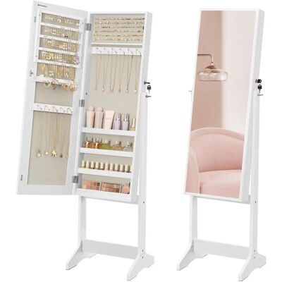 Armadio gioielli SONGMICS Bianco + Beige - Portaoggetti Armadio gioielli SONGMICS Bianco + Beige - Portaoggetti