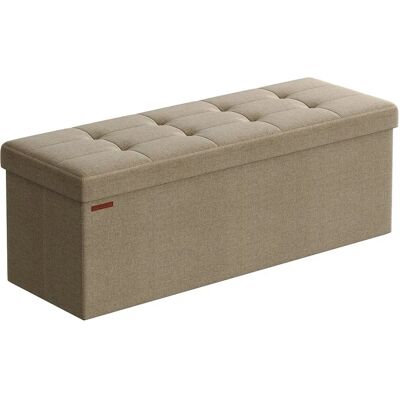 SONGMICS Banc de rangement - Imitation lin - 120L - 110x38x38cm SONGMICS Banc de rangement - Imitation lin - 120L - 110x38x38cm