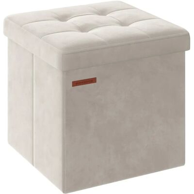 Banquette de rangement en velours SONGMICS - Pliable, Couvercle, 38x38x38cm - Publicité Banquette de rangement en velours SONGMICS - Pliable, Couvercle, 38x38x38cm - Publicité