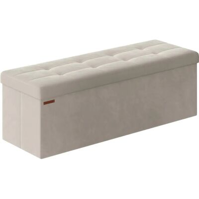 Banquette de rangement en velours SONGMICS avec 2 boîtes Banquette de rangement en velours SONGMICS avec 2 boîtes