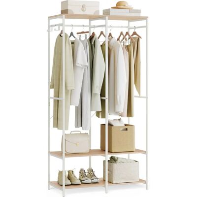 Armoire Portable SONGMICS avec Barres et Étagères - Garde-robe - Publicité Armoire Portable SONGMICS avec Barres et Étagères - Garde-robe - Publicité