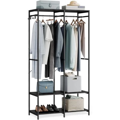 SONGMICS Portable Clothes Wardrobe - Hanging Rods and Shelves SONGMICS Portable Clothes Wardrobe - Hanging Rods and Shelves