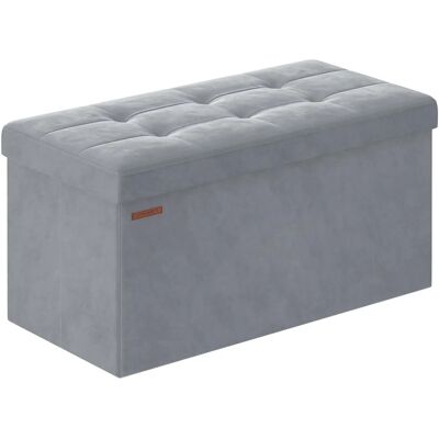 SONGMICS samettinen säilytyspenkki 2 laatikolla - 38x76x38cm - Tukea 300kg SONGMICS samettinen säilytyspenkki 2 laatikolla - 38x76x38cm - Tukea 300kg