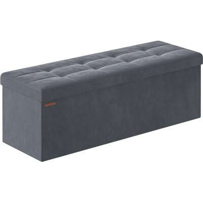 Banquette de rangement en velours avec 2 boîtes - Siège & Rangement - Publicité Banquette de rangement en velours avec 2 boîtes - Siège & Rangement - Publicité