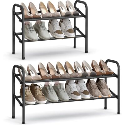 Étagère à Chaussures Extensible en Métal Noir SONGMICS - Rangement - Publicité Étagère à Chaussures Extensible en Métal Noir SONGMICS - Rangement - Publicité
