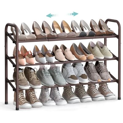 Étagère à chaussures SONGMICS - Ajustable, Extensible, Bronze - Entrée - Publicité Étagère à chaussures SONGMICS - Ajustable, Extensible, Bronze - Entrée - Publicité