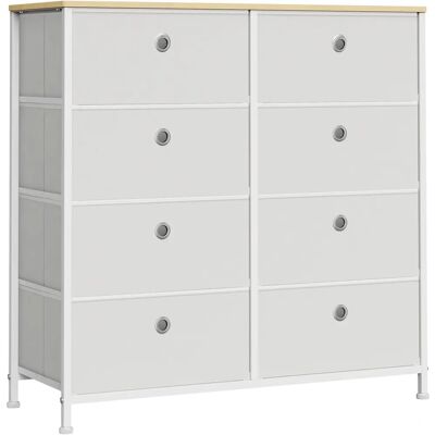 SONGMICS Storage Chest of 8 Fabric Drawers Cream White Oak - Storage chest SONGMICS Storage Chest of 8 Fabric Drawers Cream White Oak - Storage chest