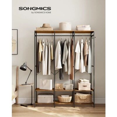 SONGMICS draagbare kast - Vintage bruin, 40x141x180 cm SONGMICS draagbare kast - Vintage bruin, 40x141x180 cm