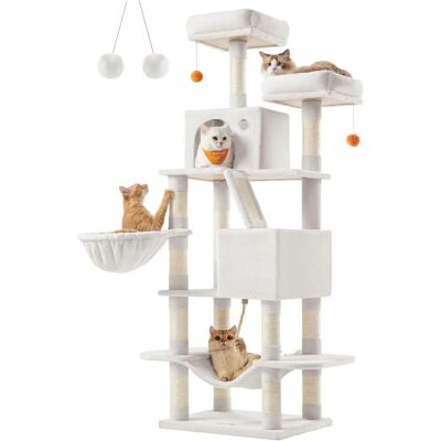 Albero per Gatti 168 cm con 13 Posti di Grattare - Tiragraffi Albero per Gatti 168 cm con 13 Posti di Grattare - Tiragraffi