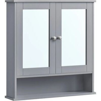 VASAGLE Badkamerkast met open plank - Wandmontage, Duifgrijs VASAGLE Badkamerkast met open plank - Wandmontage, Duifgrijs