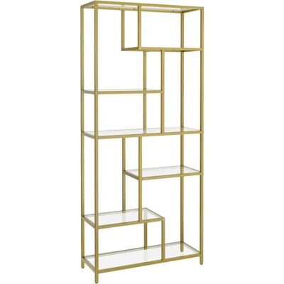VASAGLE Libreria Oro 6 Ripiani - Libreria, Porta Piante, Espositore VASAGLE Libreria Oro 6 Ripiani - Libreria, Porta Piante, Espositore
