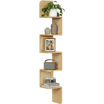 Étagère d'angle 5 niveaux VASAGLE - Fixée au mur, gain de place - Publicité Étagère d'angle 5 niveaux VASAGLE - Fixée au mur, gain de place - Publicité