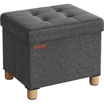 Songmics - Foldable Ottoman - Gris foncé - 29 L - Ottoman - Publicité Songmics - Foldable Ottoman - Gris foncé - 29 L - Ottoman - Publicité