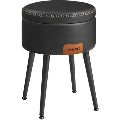 VASAGLE Hocker mit Stauraum LOM005B01 schwarz Kunstleder VASAGLE Hocker mit Stauraum LOM005B01 schwarz Kunstleder