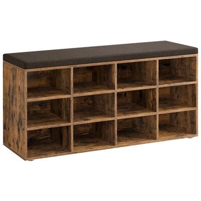 VASAGLE - Panca Scarpiera - Brown Vintage - Shoe rack bench VASAGLE - Panca Scarpiera - Brown Vintage - Shoe rack bench