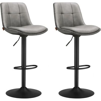 VASAGLE Graue Höhenverstellbare Drehbare Barhocker - Bar Stool VASAGLE Graue Höhenverstellbare Drehbare Barhocker - Bar Stool