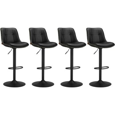 VASAGLE Schwarze Tinten Drehbare Höhenverstellbare Barhocker - 2er Set VASAGLE Schwarze Tinten Drehbare Höhenverstellbare Barhocker - 2er Set