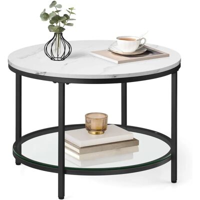 Tavolino Rotondo Bianco e Nero - Stile Soggiorno Tavolino Rotondo Bianco e Nero - Stile Soggiorno