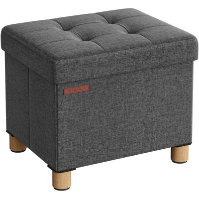SONGMICS Sitzhocker mit Deckel und Stauraum - Dunkelgrau / 32 x 40 x 33,5 cm SONGMICS Sitzhocker mit Deckel und Stauraum - Dunkelgrau / 32 x 40 x 33,5 cm
