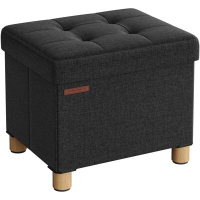 SONGMICS Schwarzer Stauraumhocker mit Deckel - 32x40x33,5cm SONGMICS Schwarzer Stauraumhocker mit Deckel - 32x40x33,5cm