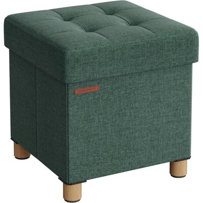 SONGMICS Faltbarer Stauraumhocker - Rose Bonbon, Vintagegrün, Verde Rétro - Sitzhocker mit Stauraum SONGMICS Faltbarer Stauraumhocker - Rose Bonbon, Vintagegrün, Verde Rétro - Sitzhocker mit Stauraum
