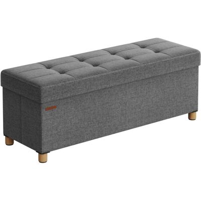 Pouf avec rangement SONGMICS - Gris Foncé, 38x110x40cm - Publicité Pouf avec rangement SONGMICS - Gris Foncé, 38x110x40cm - Publicité