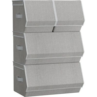Songmics - Set of 4 - Lidded - Storage Boxes Songmics - Set of 4 - Lidded - Storage Boxes