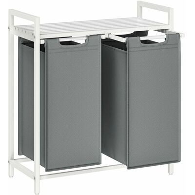 Vasagle 2 x 46L Wäschekorb - Rechteckiger Stahl & Stoff Vasagle 2 x 46L Wäschekorb - Rechteckiger Stahl & Stoff