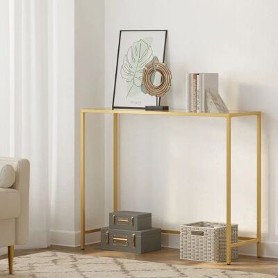 VASAGLE LGT26G - gold tempered glass side table VASAGLE LGT26G - gold tempered glass side table