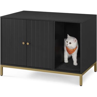 Feandrea Katzenklo-Schrank - Goldfarben - 80x50x55cm Feandrea Katzenklo-Schrank - Goldfarben - 80x50x55cm