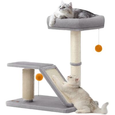 Feandrea Cat Tree with Bed, Multifunctional, Rotatable Ramp - Cat Type Feandrea Cat Tree with Bed, Multifunctional, Rotatable Ramp - Cat Type