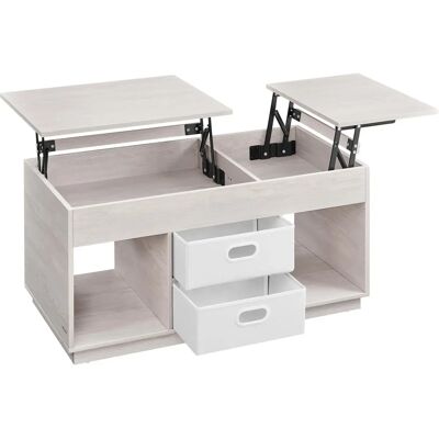 VASAGLE Beige Haferflocken Lift-Top Couchtisch mit 2 Schubladen VASAGLE Beige Haferflocken Lift-Top Couchtisch mit 2 Schubladen