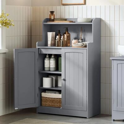 VASAGLE Bathroom Cabinet - Dove Grey - 2 Doors, Adjustable Shelves VASAGLE Bathroom Cabinet - Dove Grey - 2 Doors, Adjustable Shelves