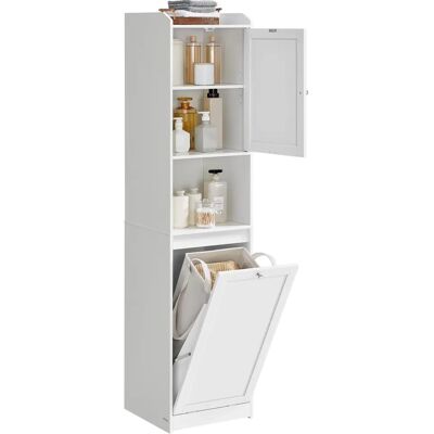 VASAGLE Großer Badezimmerschrank mit Wäschekorb - Badezimmeraufbewahrung VASAGLE Großer Badezimmerschrank mit Wäschekorb - Badezimmeraufbewahrung