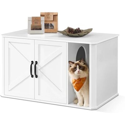 Feandrea Cat Furniture with Double Door and Handles - Cloud White Feandrea Cat Furniture with Double Door and Handles - Cloud White