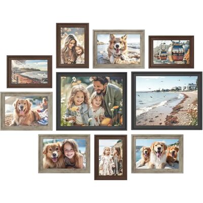 SONGMICS - Frame Set - Ash Black - 10 Pack - Picture Frames SONGMICS - Frame Set - Ash Black - 10 Pack - Picture Frames